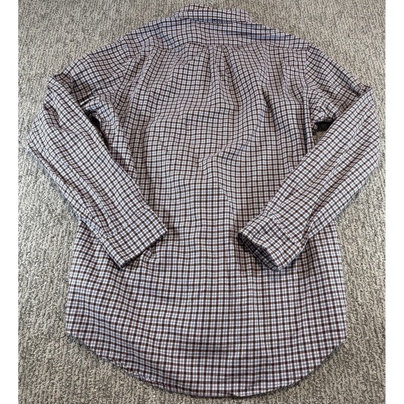 Polo Ralph Lauren Mens Button Up Shirt Blue Brown Plaid Long Sleeve XL Pony - Picture 5 of 8